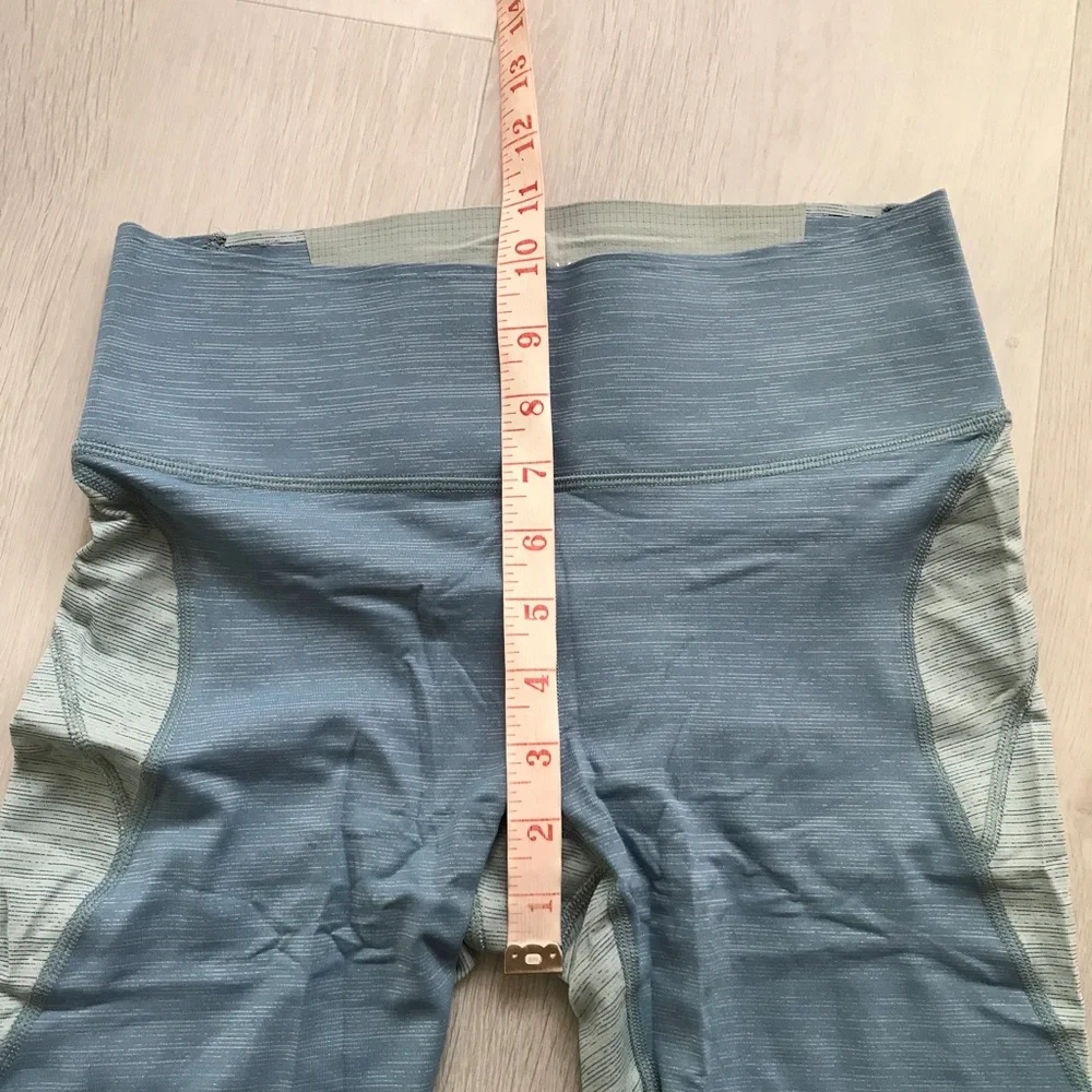 OUTDOOR BLUE COLOR BLOCK LEGGINGS YOGA PANTS WOMENS SMALL
